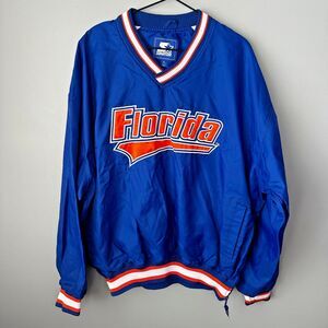VTG Florida Gators Starter Jacket Men's XL Pullover Football V Neck Windbreaker